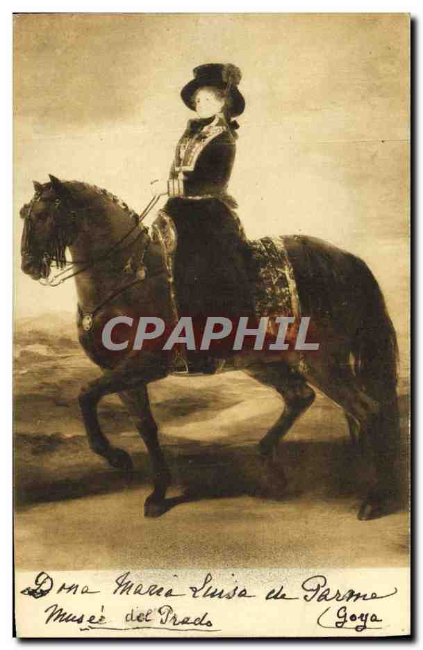 CPA Dona Maria Luisa De Parma Goya Museo Del Prado