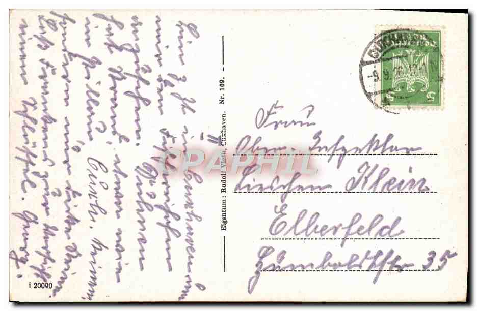 CPA Nordseebad Cuxhaven Die Seebadeanstalten — Rückseite