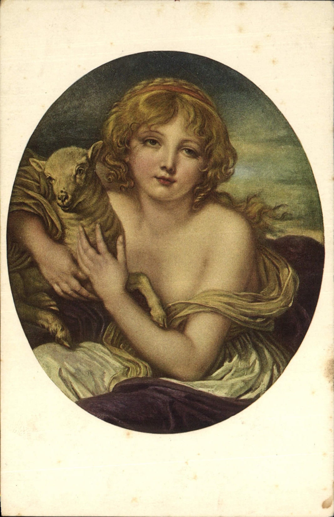 CPA Giovane Con Angello Greuze Londres National Gallery 
