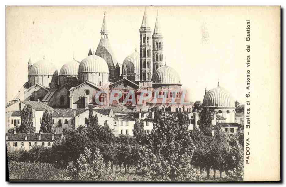 CPA Padova Basilica Di S Antono Vista Dai Bastioni