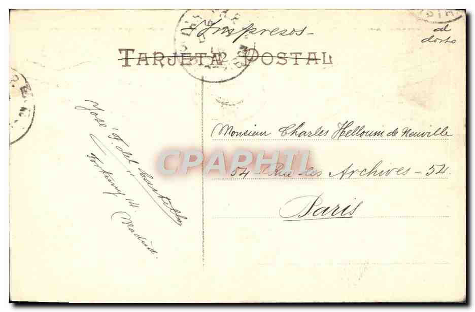 CPA Poblet Claustro De San Esteban Hauser Y Menet Madrid — Rückseite