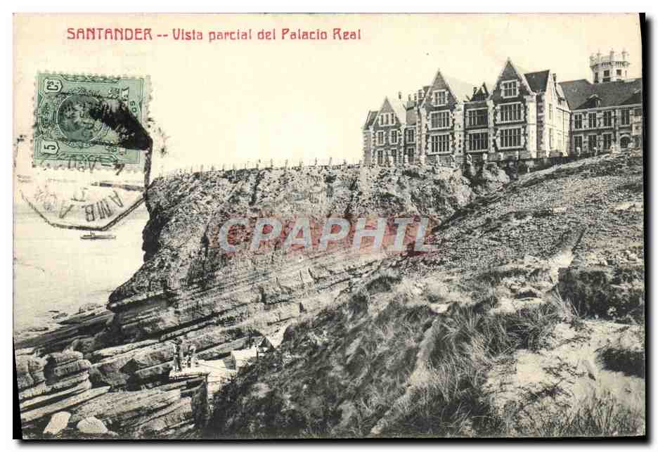 CPA Santander Vista Parcial Del Palacio Real