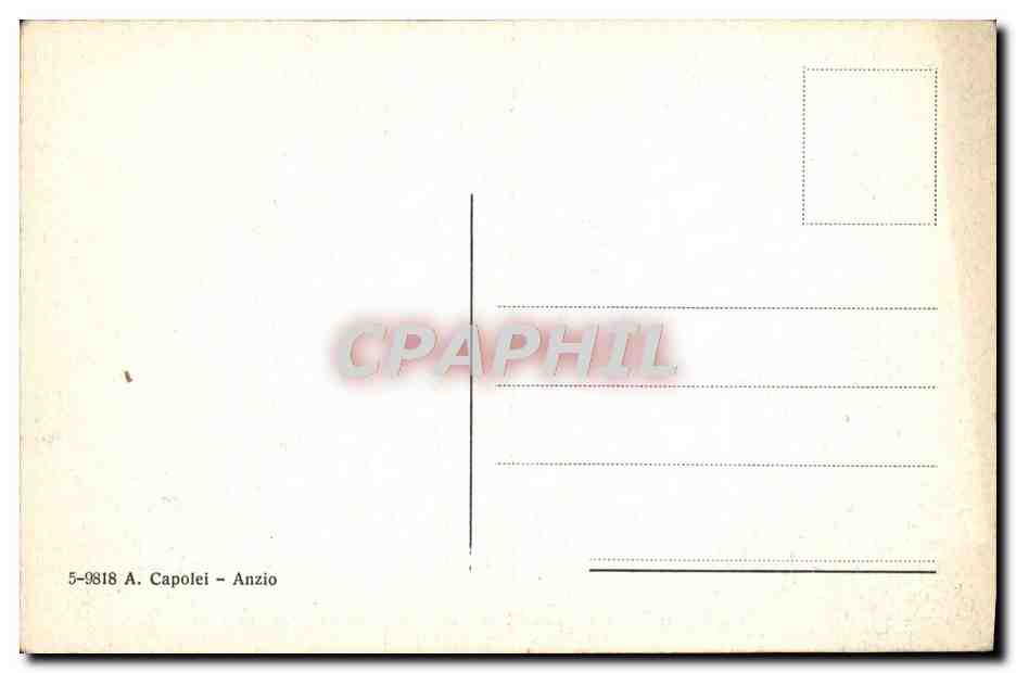 CPA Anzio Splaggla Di Ponente Con Stabilimento Dea Fortuna — Rückseite