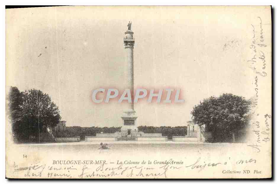 Boulogne-sur-Mer — La Colonne de la Grande Armée — Collections ND. Phot.