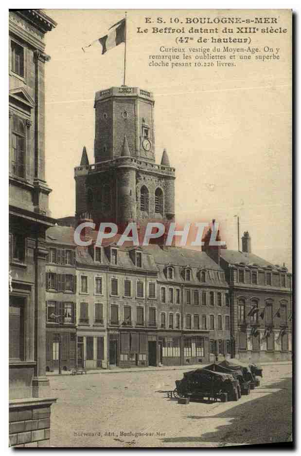 Boulogne-sur-Mer — El Campanario del siglo XIII — St-Frondard, editado por Boulogne-sur-Mer