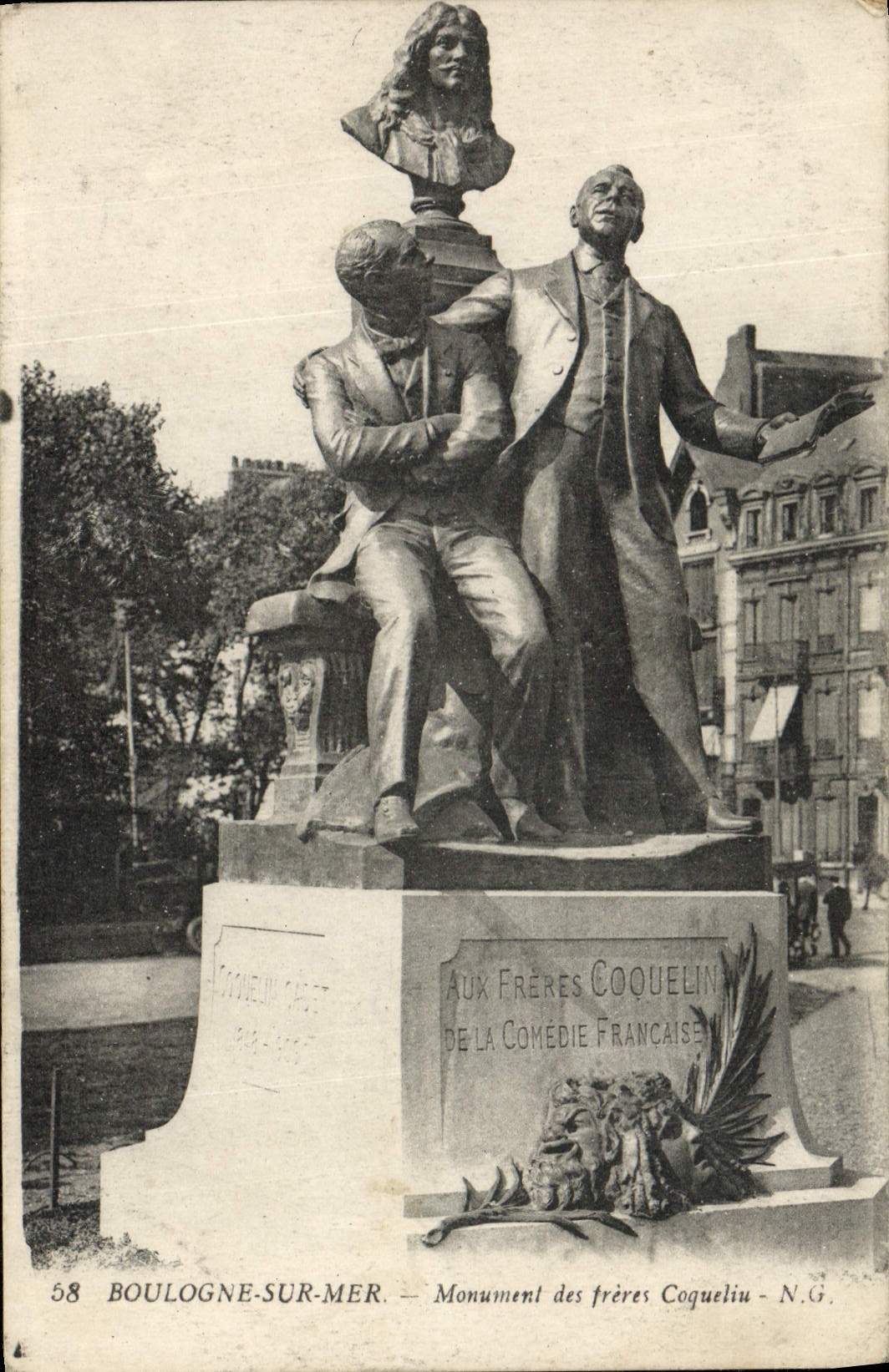 Monument des frères Coquelin — Boulogne-sur-Mer — N.G. — n°58