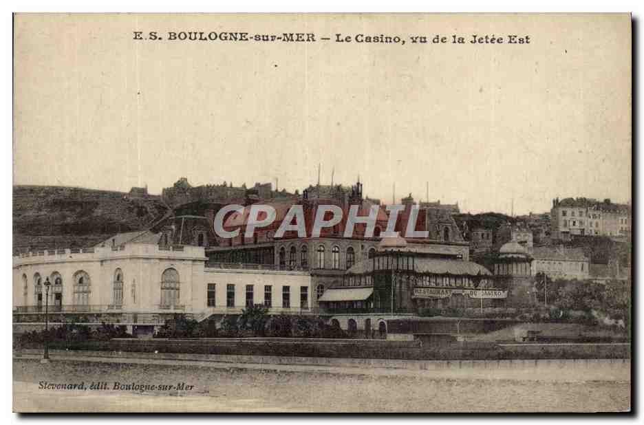 Boulogne-sur-Mer — Le Casino, vu de la Jetée Est — Stevenard, édit. Boulogne-sur-Mer