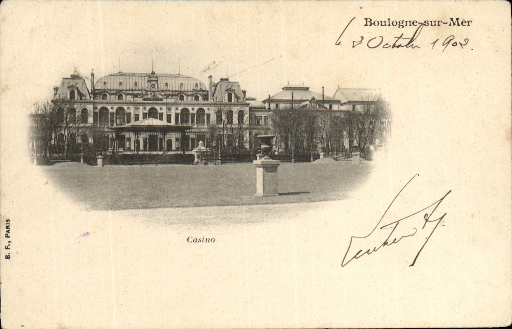Boulogne-sur-Mer — Casino — B.F., Paris, n° de série non visible