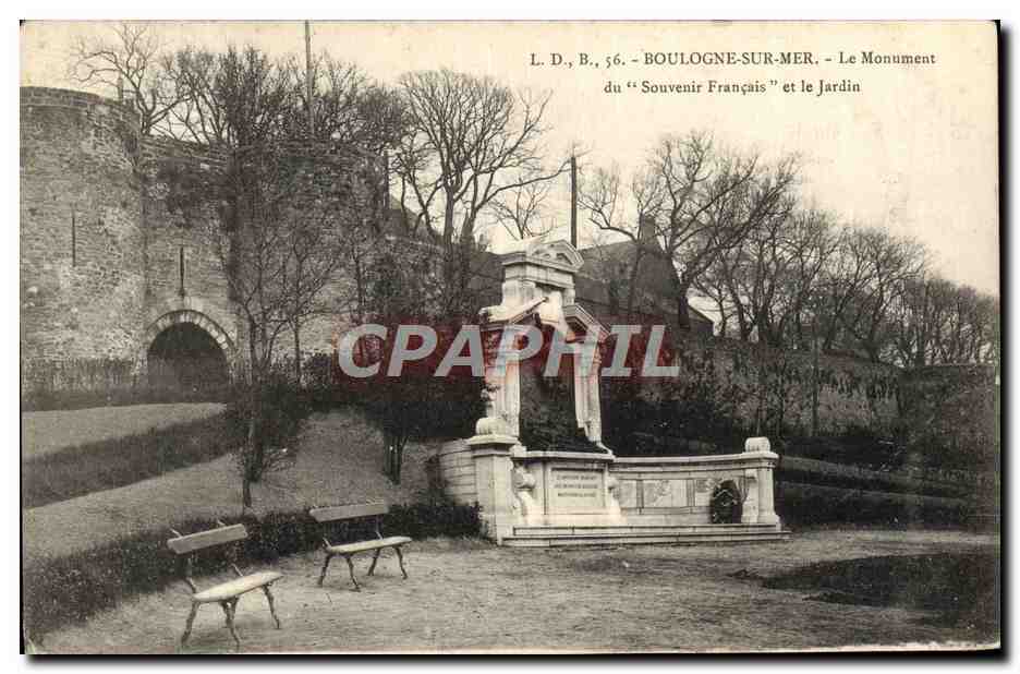 Boulogne-sur-Mer — Der « Souvenir Français »-Denkmal und der Garten — L. D., B., 56