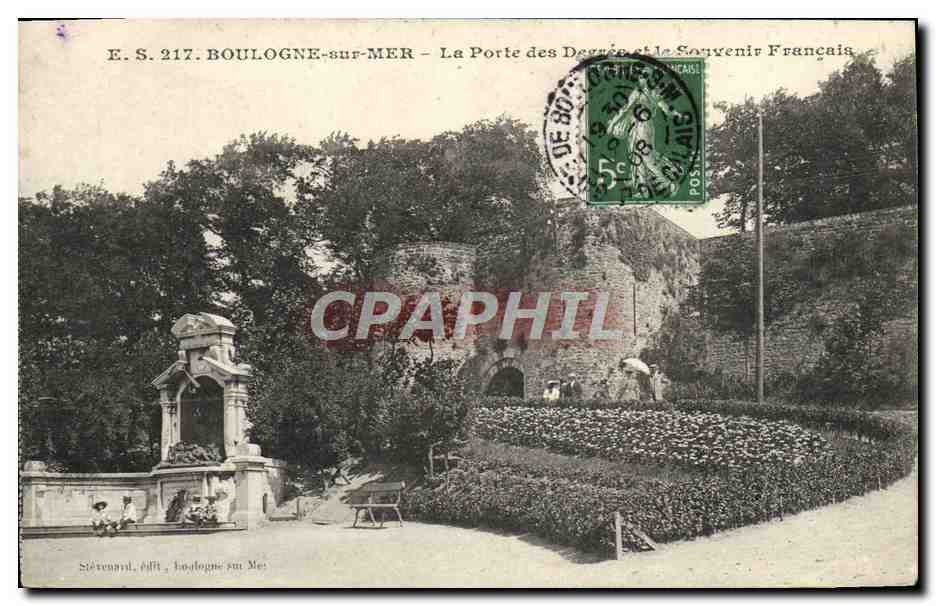 Boulogne-sur-Mer — La Porte des Degrées et le Souvenir Français — Siévenard, éditeur