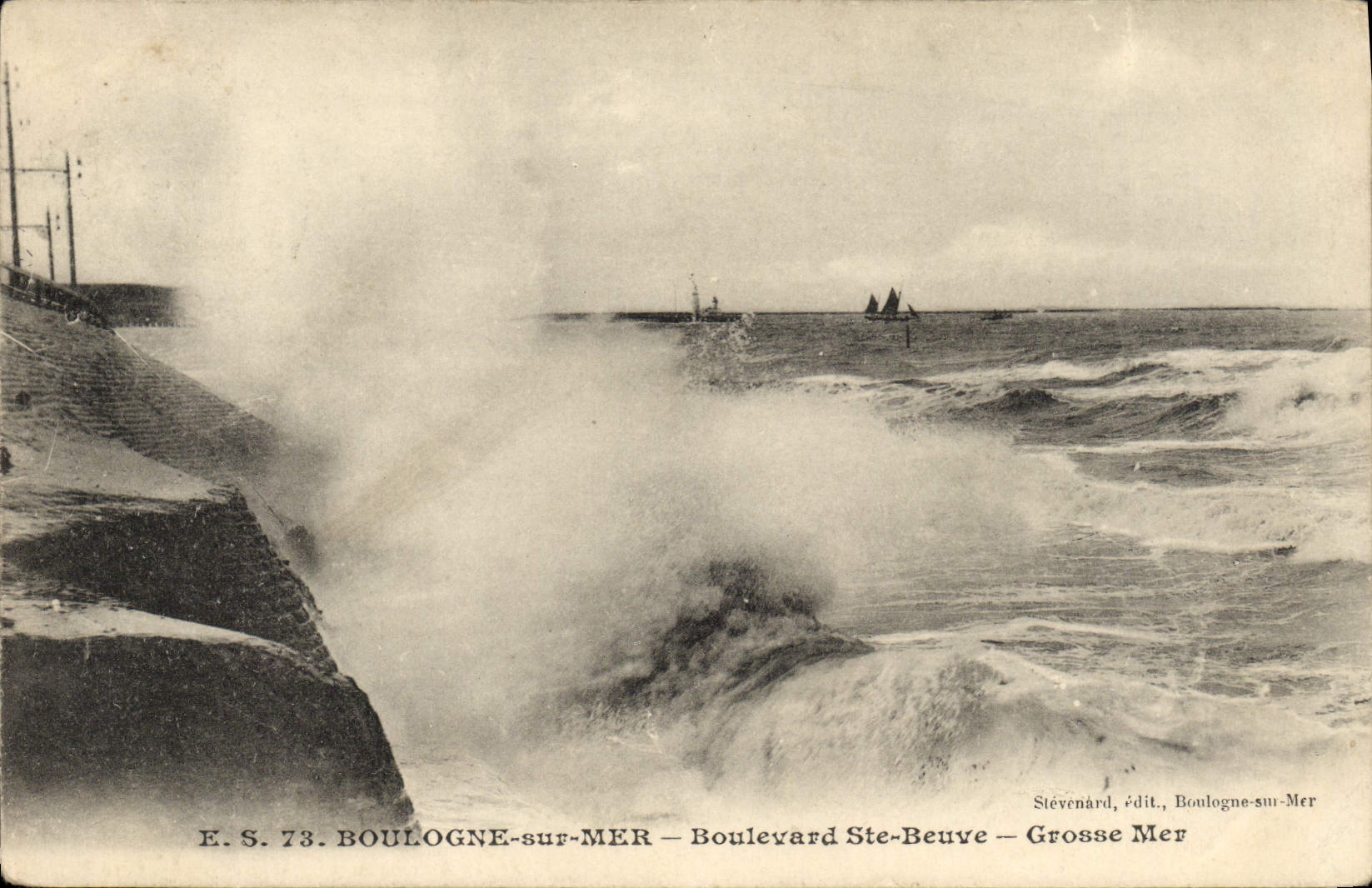 Boulogne-sur-Mer — Boulevards Ste-Beuve et Grosse Mer — Stevénard, édit., Boulogne-sur-Mer