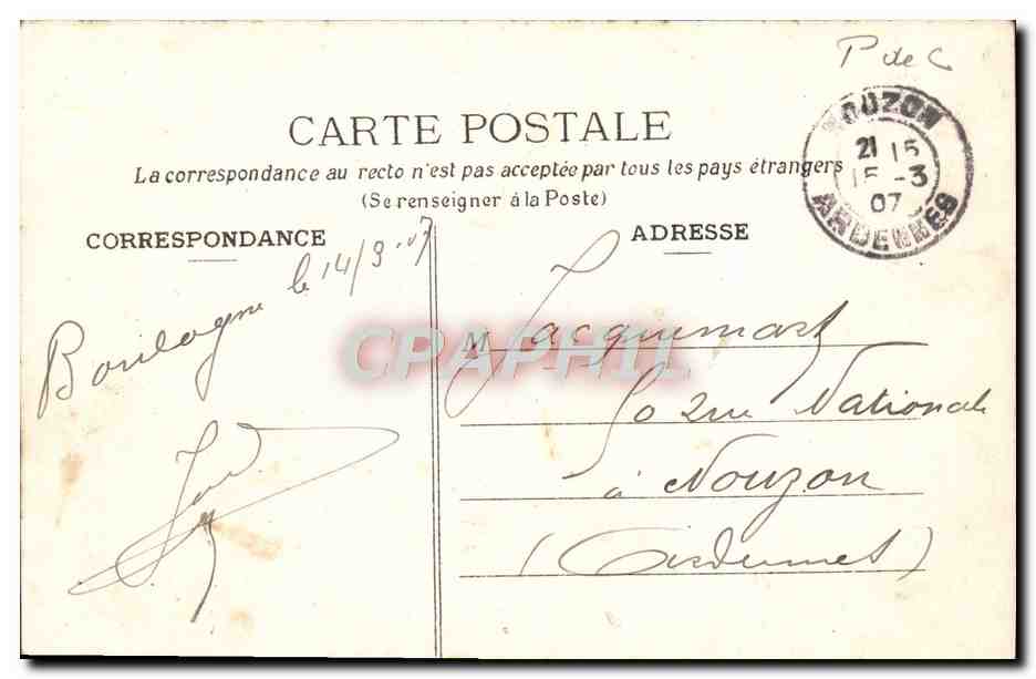 Boulogne-sur-Mer — Le Port — éditeur anonyme, n° 3769 — Verso
