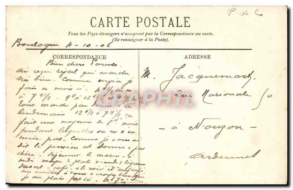 BOULOGNE-SUR-MER — De "Brighton Queen" vertrekkend uit de haven — LL, n° 310 — Achterkant