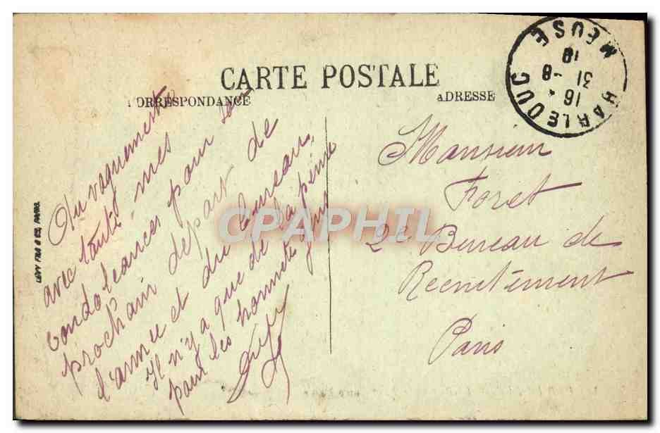 CPA Bar Le Duc La Rue Et Le Pont Notre Dame — Rückseite