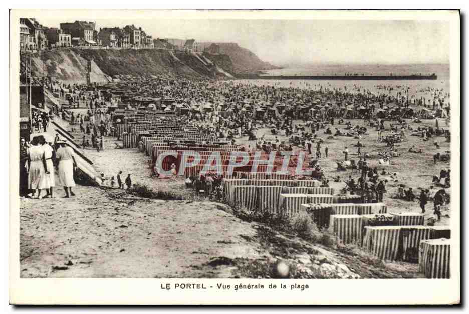 CPA Le Portel Vue Generale De La Plage