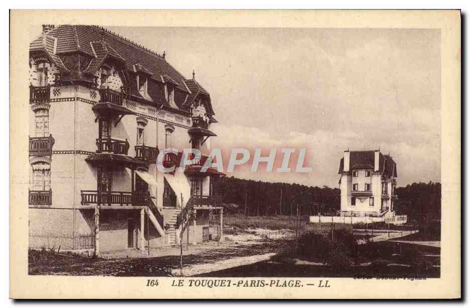 Le Touquet-Paris-Plage — Vue de deux bâtiments — Carte Douane Lagard