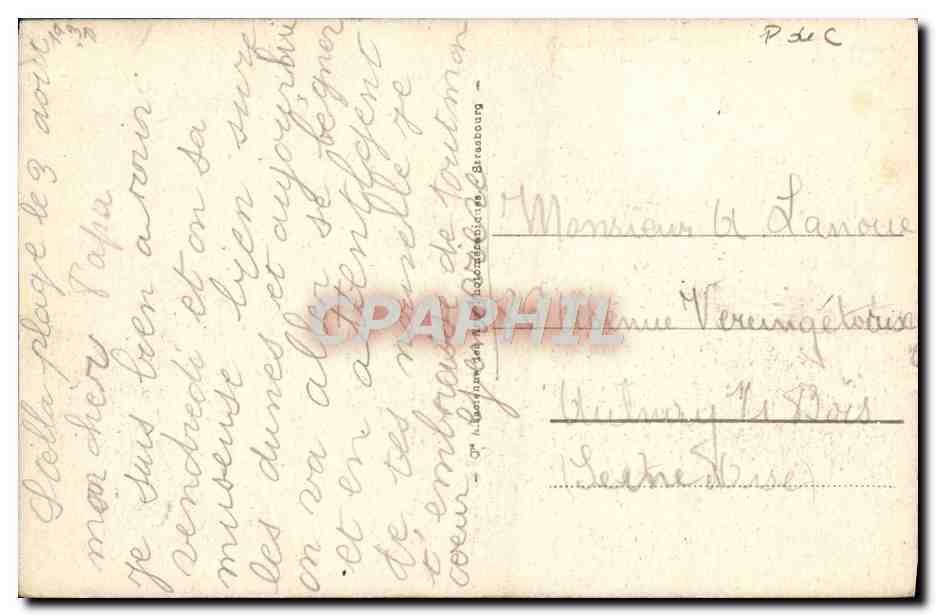 Le Touquet-Paris-Plage — Fischboot — Verlag: P. de C. n° 212 — Rückseite