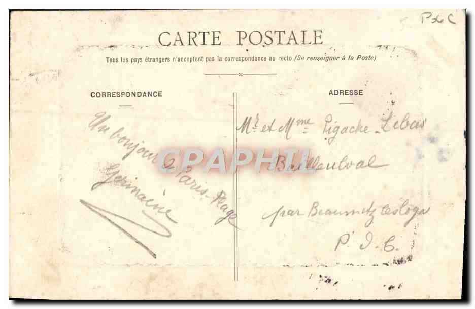CPA Paris Plage Le Village Suisse — Rückseite