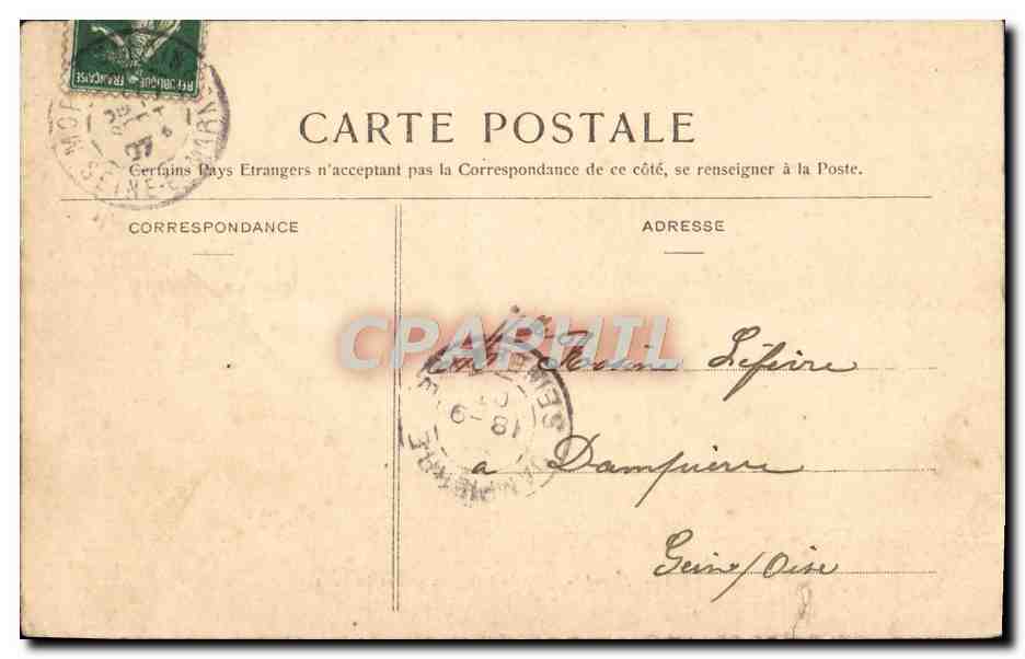 CPA Moret Bord Du Loing En Amont Du Pont — Verso