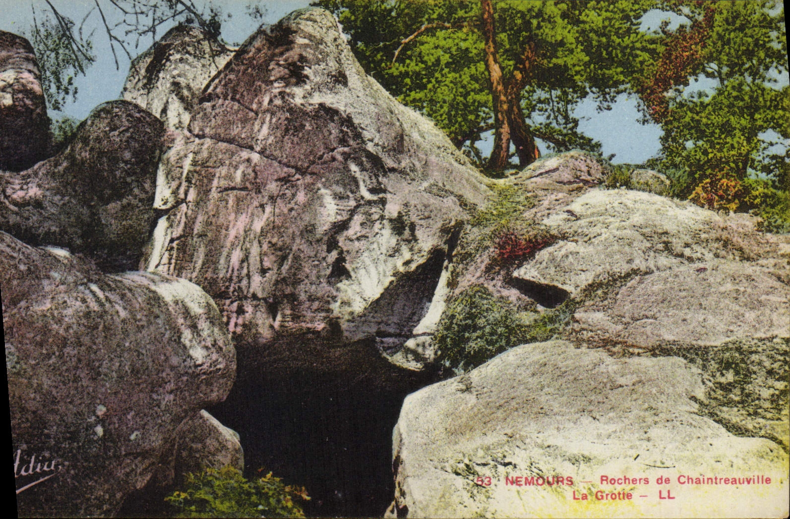 CPA Nemours Rochers De Chaintreauville La Grotte