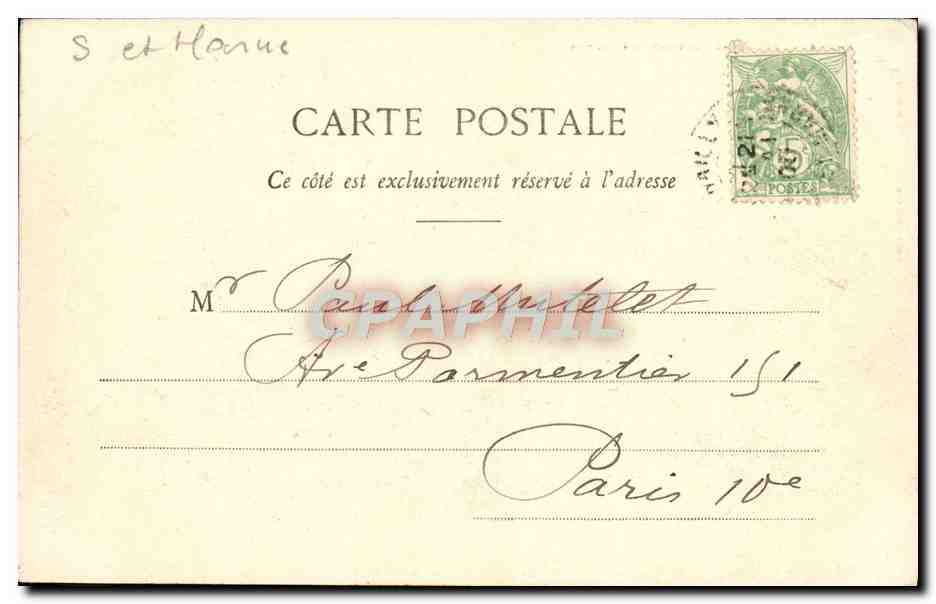 CPA Barbizon Route Des Artistes — Rückseite
