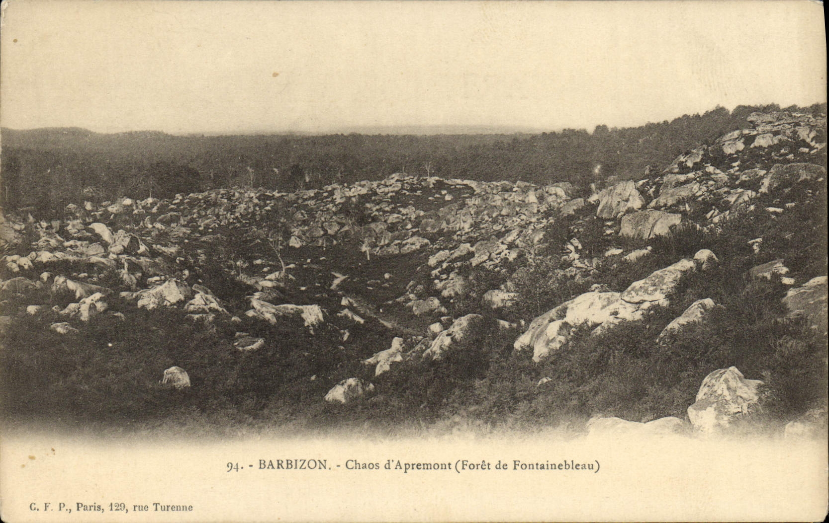 Chaos d'Apremont — Forêt de Fontainebleau — G. F. P., Paris, 129 rue Turenne