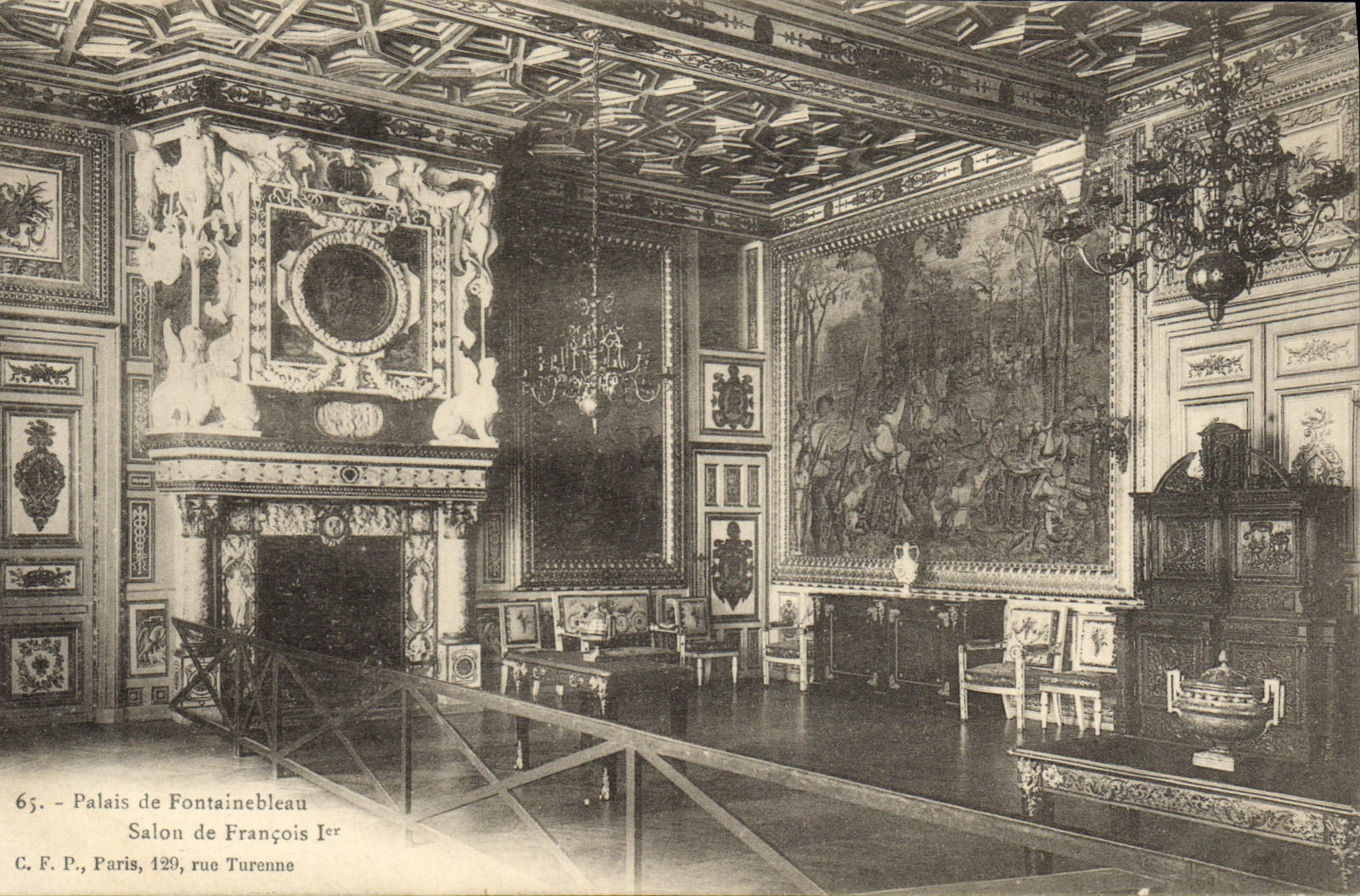 Palais de Fontainebleau — Salon de François Ier — C. F. P., Paris, 129, rue Turenne