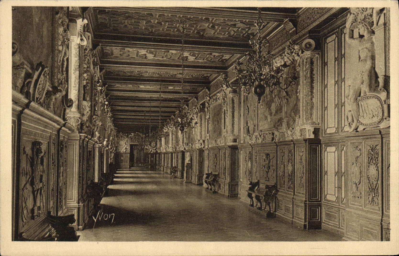 Palacio de Fontainebleau — Galería de Francisco I — Edición de Arte YVON
