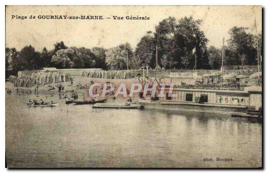 CPA Plage de Gournay Sur Marne Vue Generale