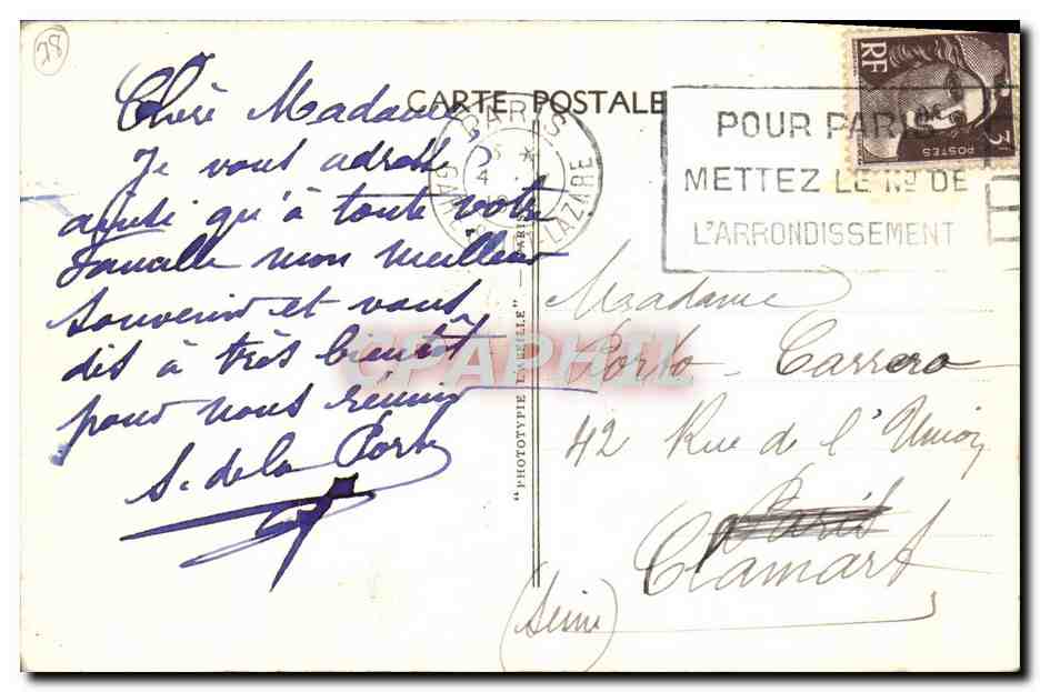 CPA Chatou Bords De Seine et le Pont — Back