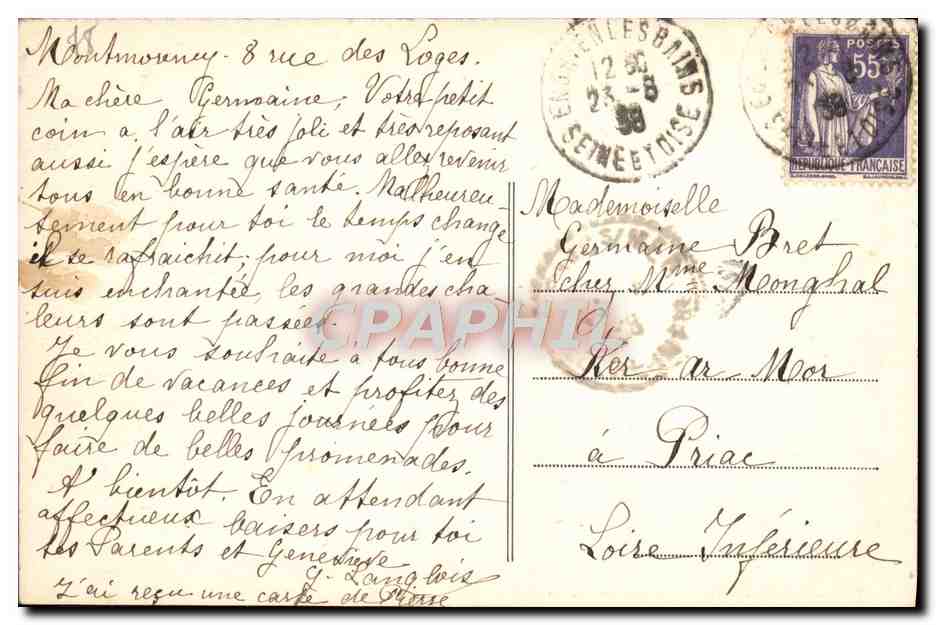 Enghien-les-Bains (S.-et-O.) — Le Casino — CPAPHIL — Verso