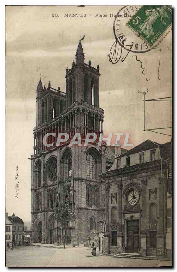 Mantes — Place Notre-Dame — Ancelin, Mantes