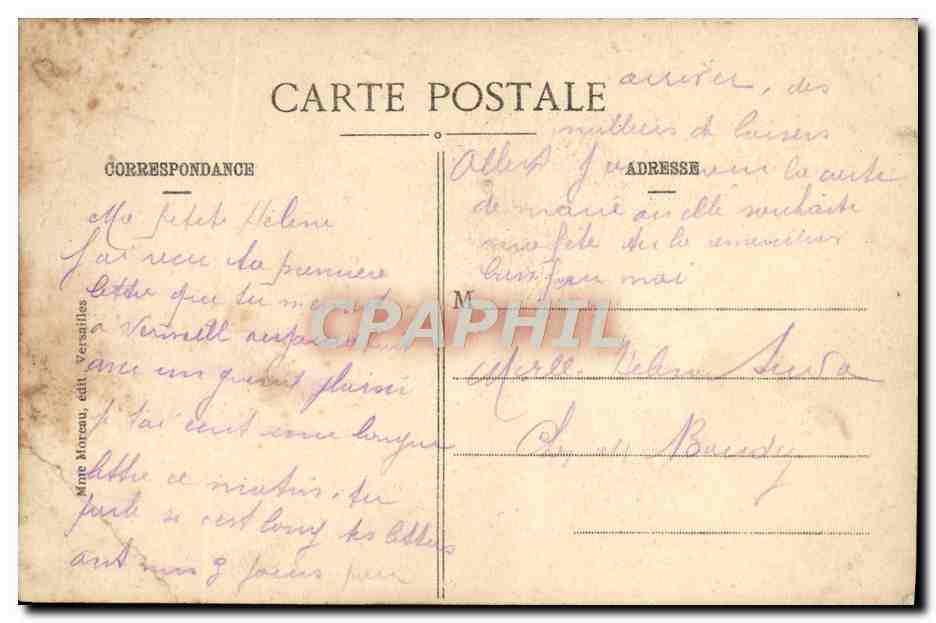 CPA Versailles Musee des Voitures Voiture qui a conduit Josephine a la Malmaison apres le divorce — Rückseite