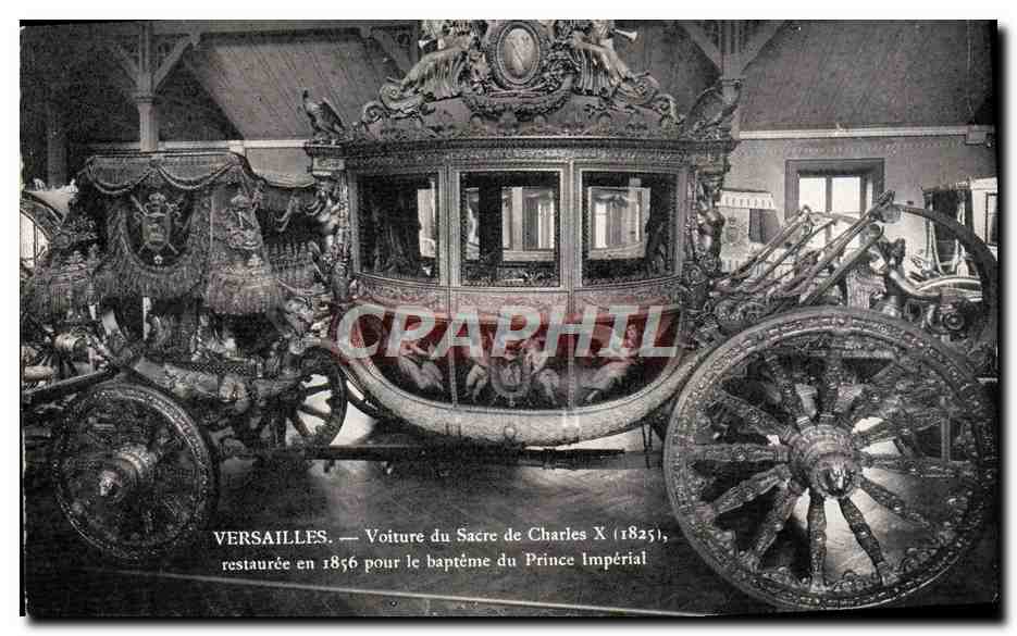 CPA Versailles Voiture du sacre de Charles X 