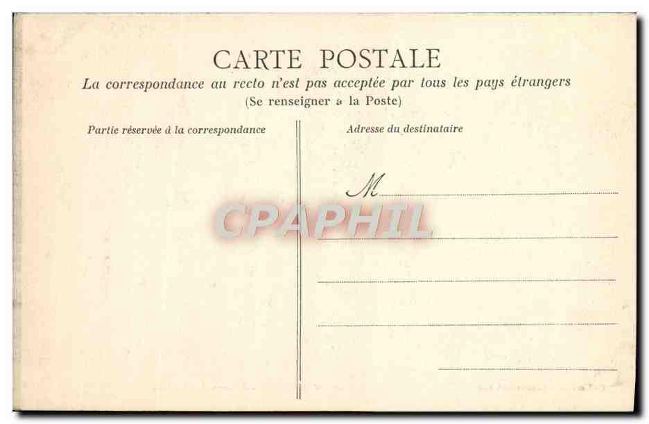 CPA Versailles Trianon Les Rochers — Rückseite