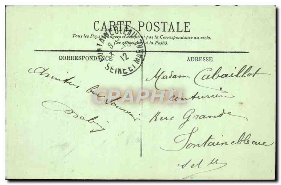 CPA Versailles Petit Trianou Le Hameau de Marie Antoinette La tour de Malborough — Verso