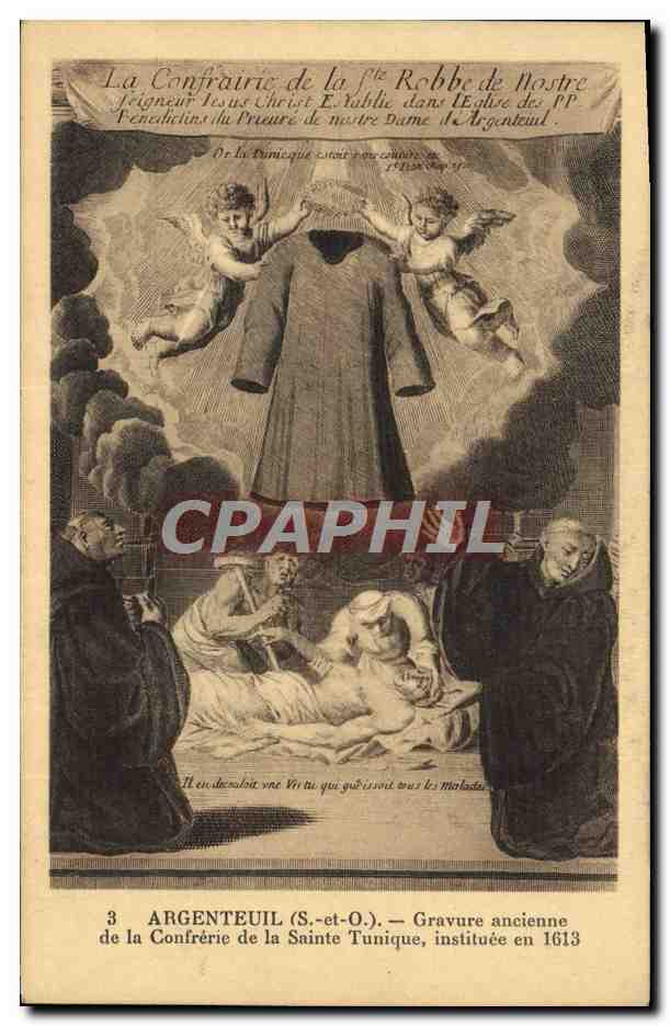 CPA Argenteuil Gravure Ancienne de la Confrerie de la Sainte Tunique 