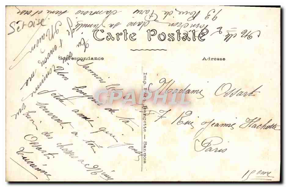 CPA Sannois Le Chateau de Cernay — Back