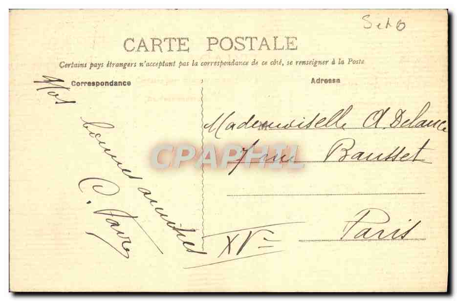 CPA Hardricourt Le Petit Bras De Mezy Peche pecheur — Back