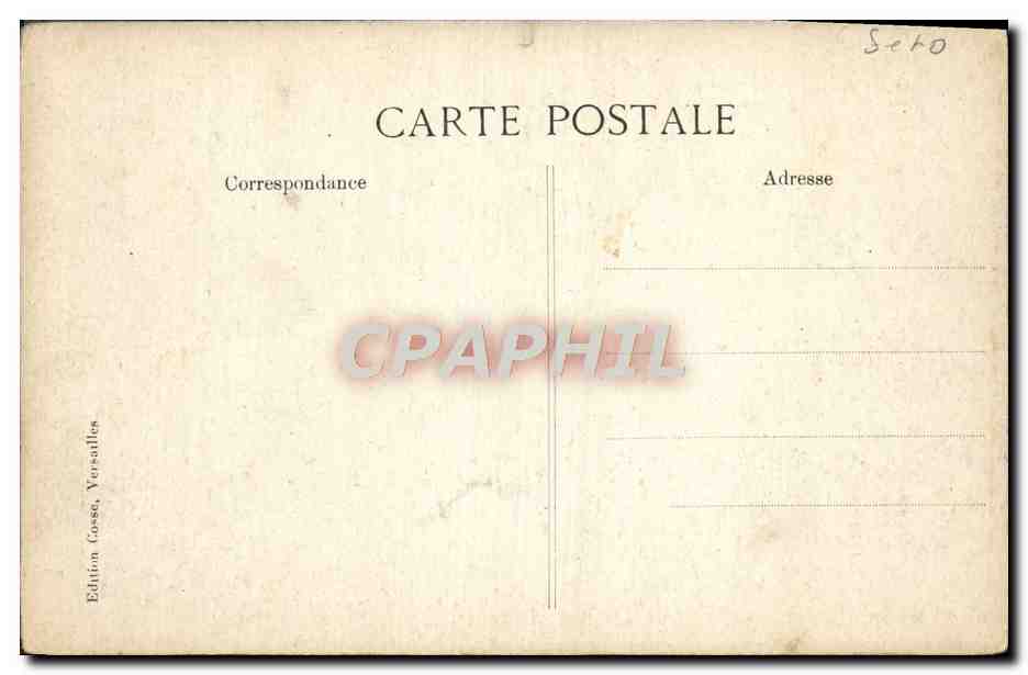 CPA Versailles Le Palais Galerie des Batailles — Verso