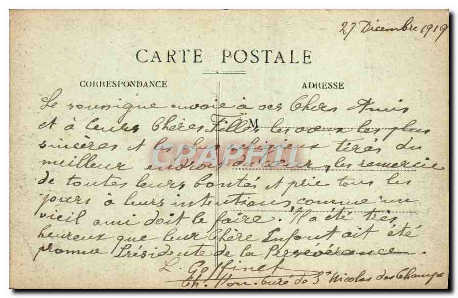 CPA Don du diocese de Cambrai au sanctuaire de Nd de Lourdes — Rückseite