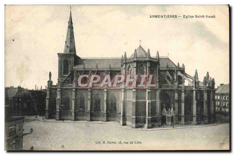 CPA Armentieres Eglise Saint Vaast
