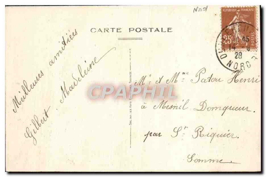 CPA Malo les Bains Le Casino — Rückseite