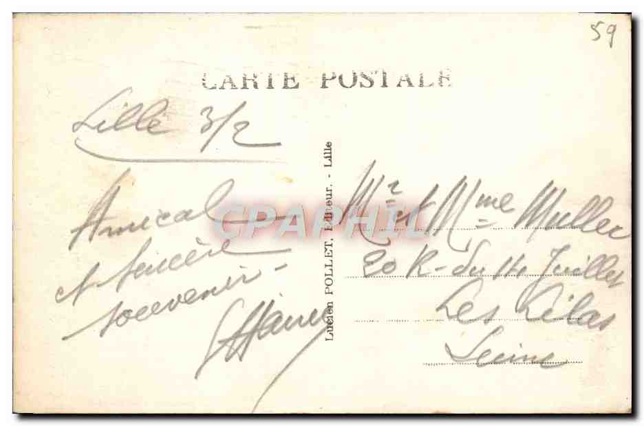 CPA Douai La Bourse  — Back