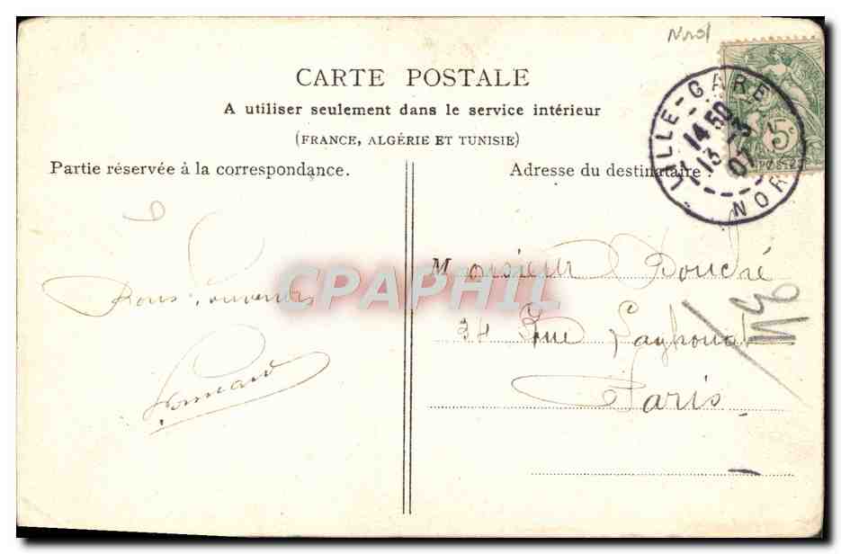 CPA Lille Portail de L'Eglise Saint Maurice — Rückseite