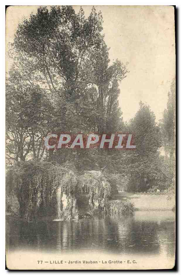 CPA Lille Jardin Vauban La Grotte