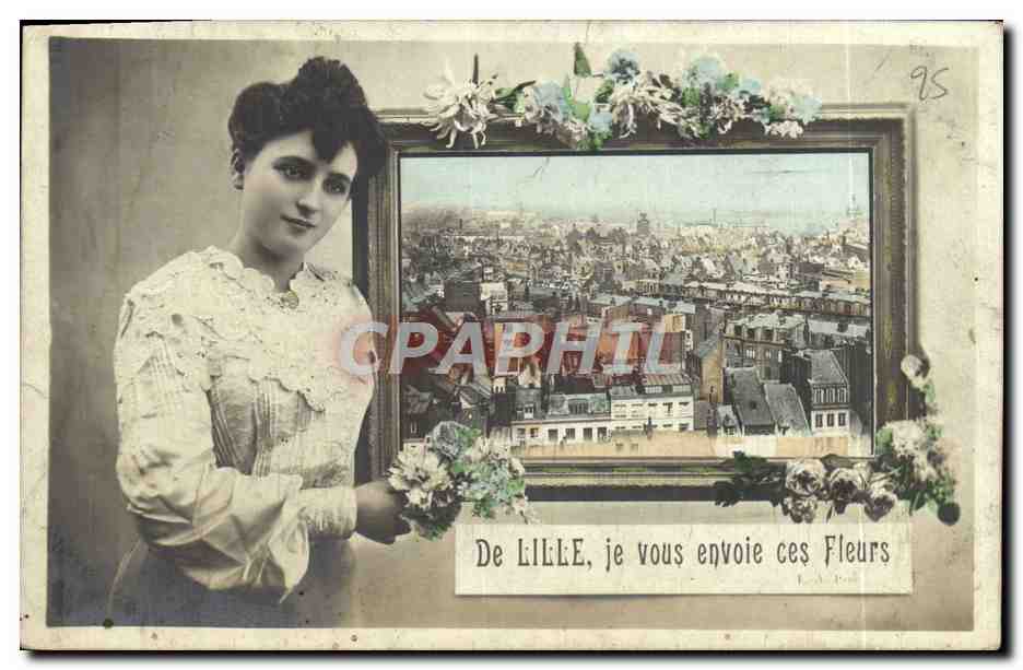 CPA Lille de Je Vous Envoie Ces Fleurs