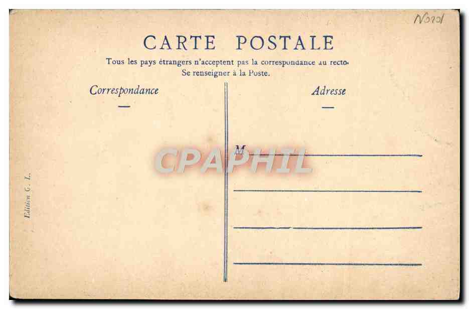 CPA Lille Theatry Provisoire la Nuit — Rückseite