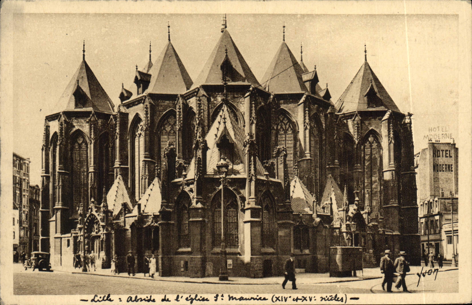 CPA Lille Abside de l'eglise St Maurice 