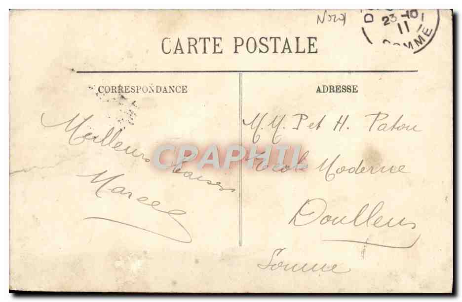 CPA Lille Le Monument de Pasteur — Verso